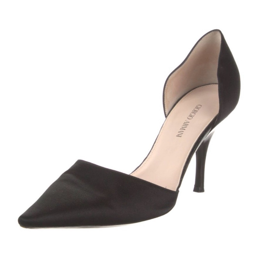 Giorgio Armani Satin D'Orsay Stiletto Pump